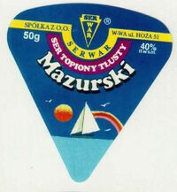Ser Serwar mazurski, Polish cheese label