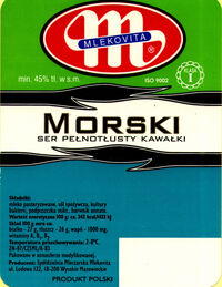Ser Morski, Wysokie Mazowieckie / Mlekovita, Polish cheese label