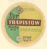 Ser trapistów półtłusty, Polish cheese label