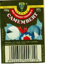 Ser Serwar camembert, Polish cheese label