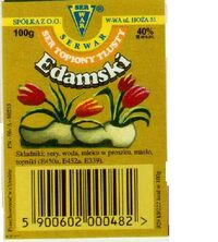 Ser Serwar edamski, Polish cheese label